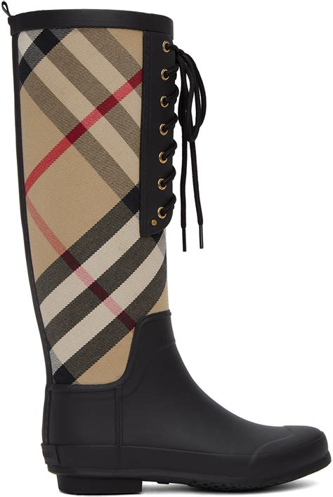 burberry knee-high boots|burberry tall rain boots sale.